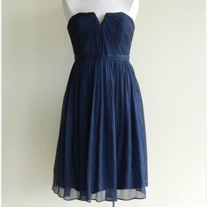 J. Crew silk chiffon Nadia knee length dress in royal blue women’s US2